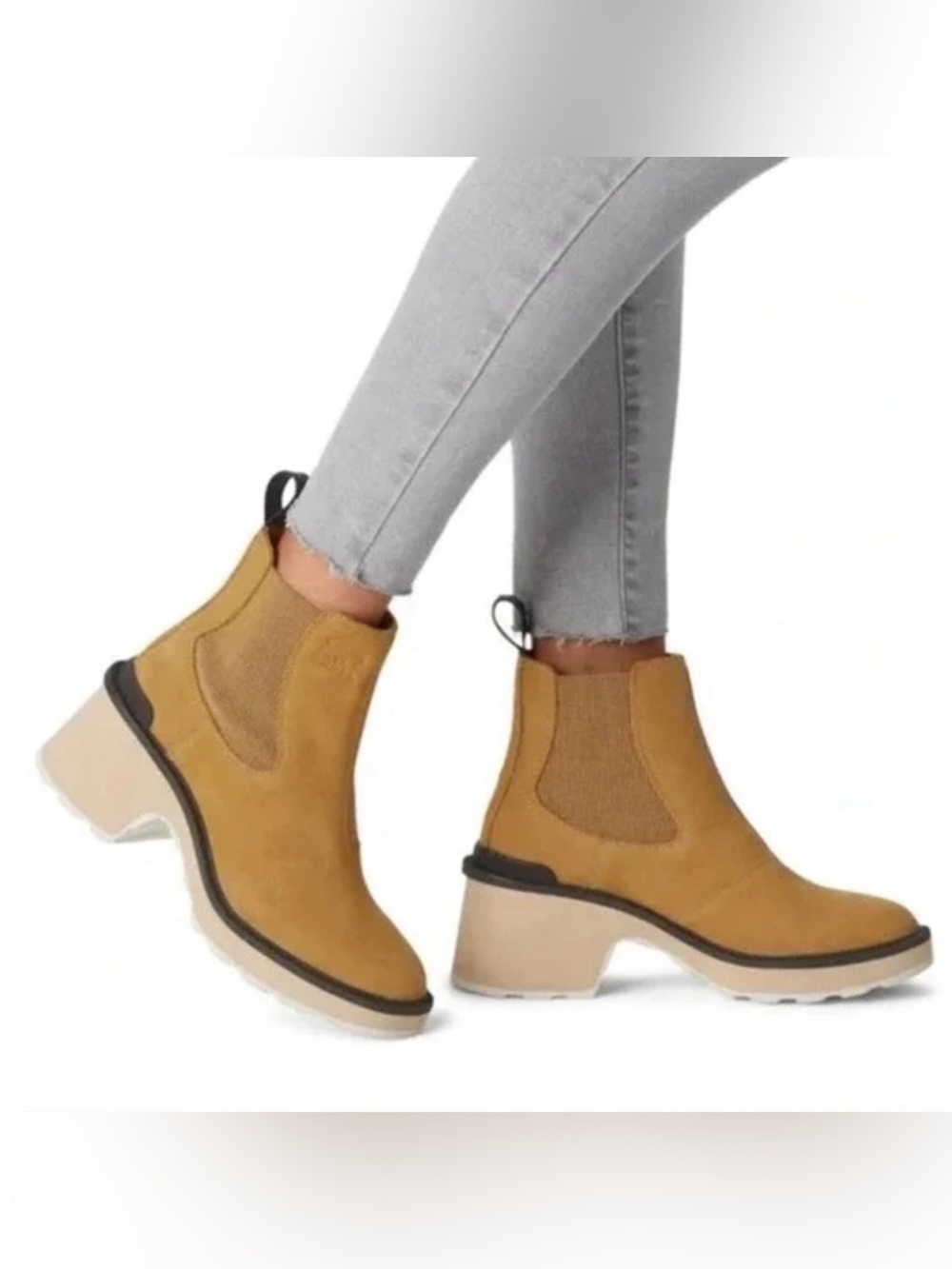 NWT Sorel Women's Hi-Line Heel Chelsea Platform Booties